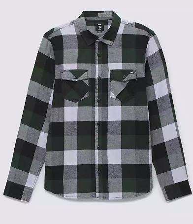 VANS Flannel Shirt, BOX FLANNEL MED, DEEP FOREST / LNG. – Green Machine BMX
